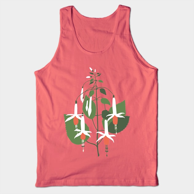 Fuchsia Flowers Tank Top by JunkyDotCom